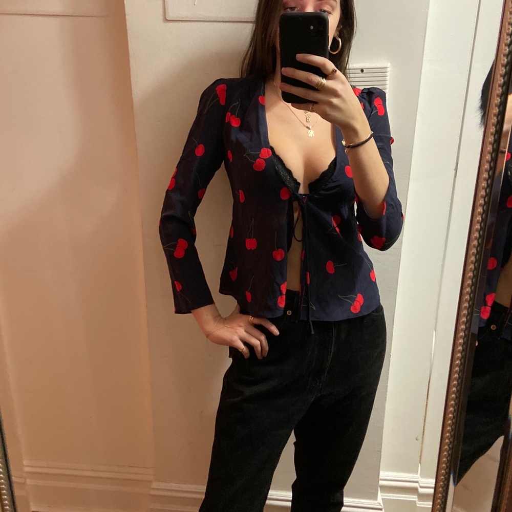 NWT Réalisation Par Bianca Cherry Top (XS)